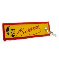 Woven Keychain - Kemal Ataturk Yellow-Red-Black